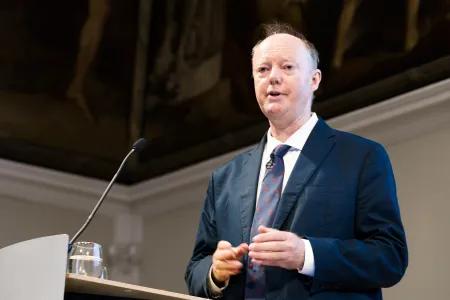 Chris Whitty speaking at a lecture on holding risk &ndash; Sept 2026