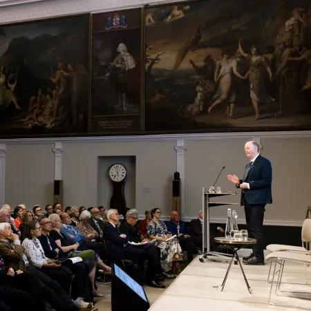 Chris Whitty speaking at a lecture on holding risk &ndash; Sept 2026